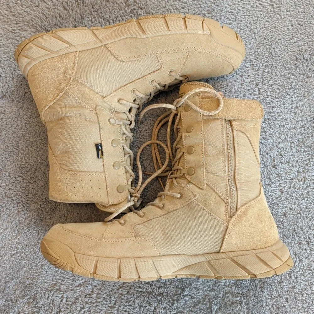 Free Soldier Tactical Mens Tan Work Boots ACC0014 Curdura Fabric 8